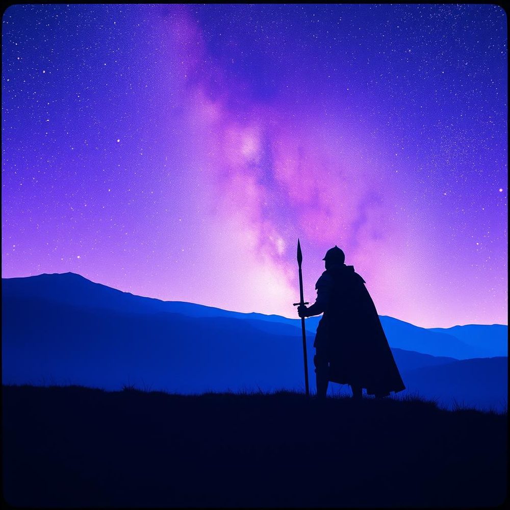 The knight, on watch